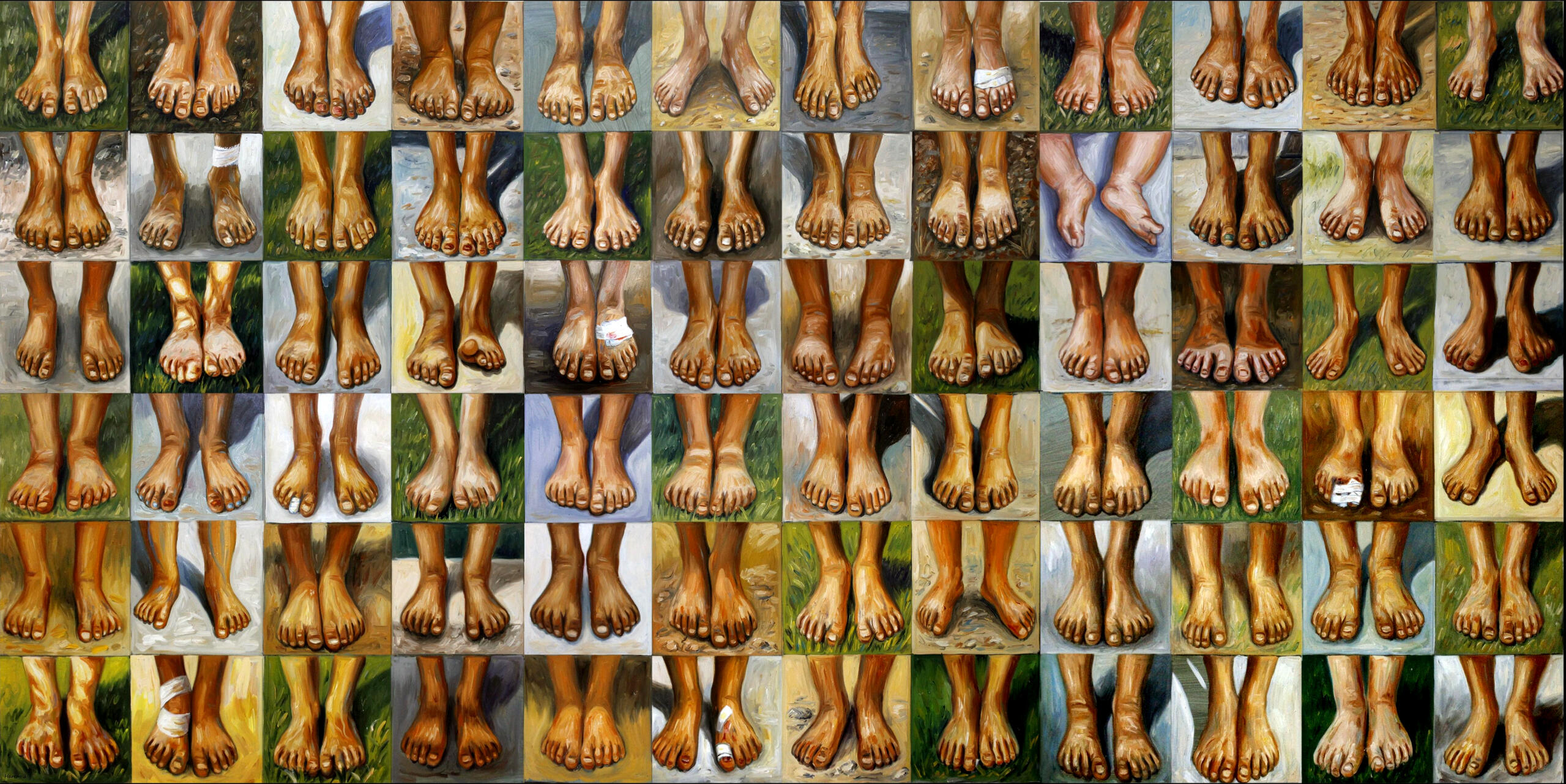 Refugee children&#39;s Feet